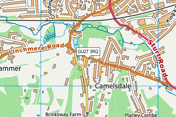 GU27 3RQ map - OS VectorMap District (Ordnance Survey) GU27 3RQ map - OS VectorMap District (Ordnance Survey)