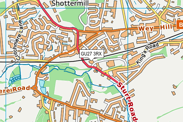 GU27 3RX map - OS VectorMap District (Ordnance Survey) GU27 3RX map - OS VectorMap District (Ordnance Survey)
