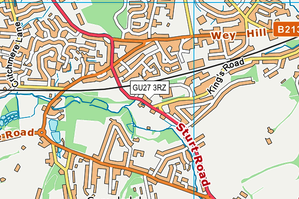 GU27 3RZ map - OS VectorMap District (Ordnance Survey) GU27 3RZ map - OS VectorMap District (Ordnance Survey)