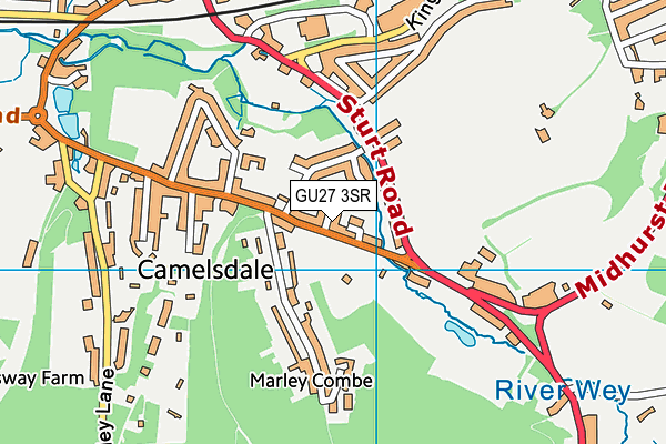 GU27 3SR map - OS VectorMap District (Ordnance Survey) GU27 3SR map - OS VectorMap District (Ordnance Survey)