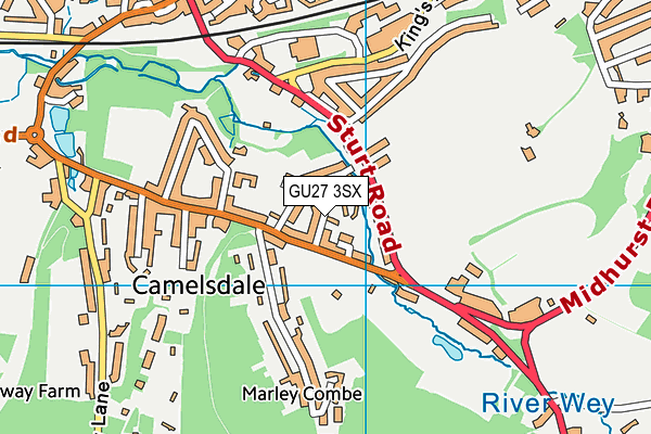 GU27 3SX map - OS VectorMap District (Ordnance Survey)