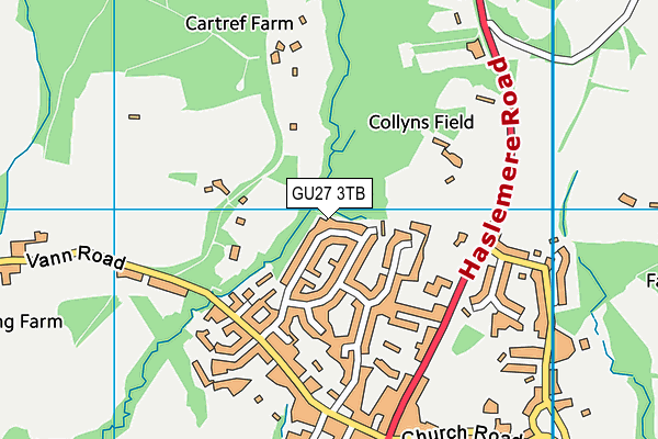 GU27 3TB map - OS VectorMap District (Ordnance Survey) GU27 3TB map - OS VectorMap District (Ordnance Survey)