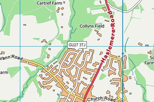 GU27 3TJ map - OS VectorMap District (Ordnance Survey) GU27 3TJ map - OS VectorMap District (Ordnance Survey)