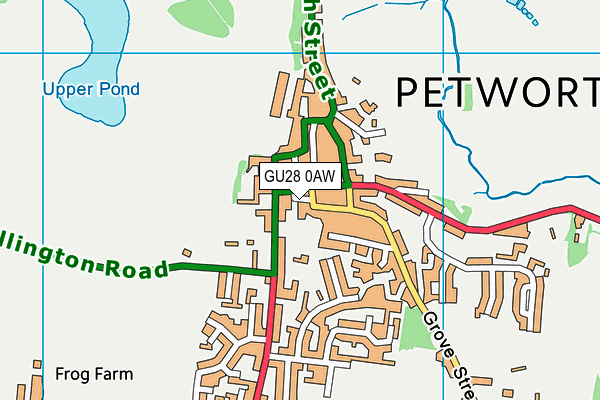 GU28 0AW map - OS VectorMap District (Ordnance Survey)