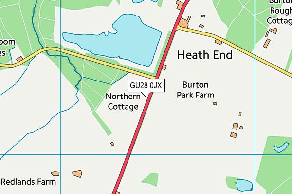 GU28 0JX map - OS VectorMap District (Ordnance Survey) GU28 0JX map - OS VectorMap District (Ordnance Survey)