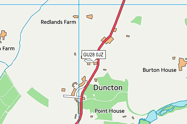 GU28 0JZ map - OS VectorMap District (Ordnance Survey)