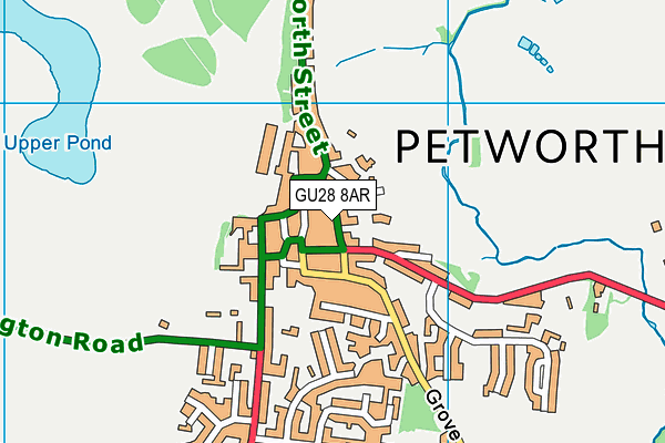 GU28 8AR map - OS VectorMap District (Ordnance Survey) GU28 8AR map - OS VectorMap District (Ordnance Survey)