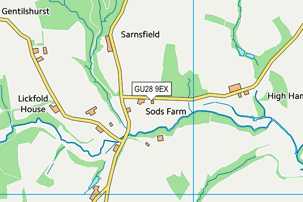 GU28 9EX map - OS VectorMap District (Ordnance Survey) GU28 9EX map - OS VectorMap District (Ordnance Survey)