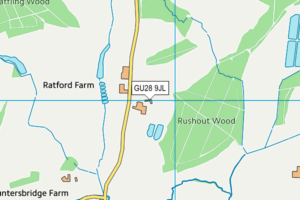 GU28 9JL map - OS VectorMap District (Ordnance Survey) GU28 9JL map - OS VectorMap District (Ordnance Survey)