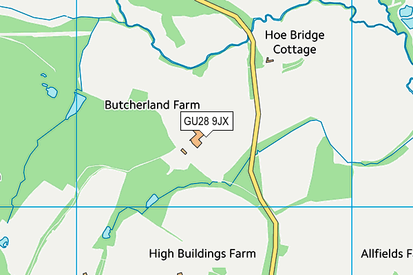 GU28 9JX map - OS VectorMap District (Ordnance Survey) GU28 9JX map - OS VectorMap District (Ordnance Survey)