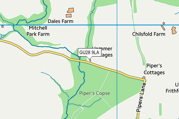 GU28 9LA map - OS VectorMap District (Ordnance Survey) GU28 9LA map - OS VectorMap District (Ordnance Survey)