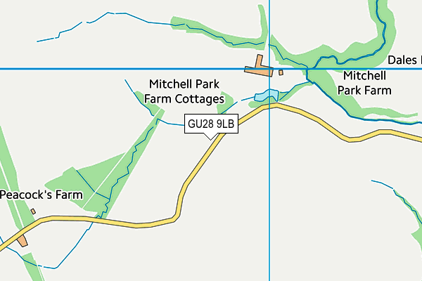 GU28 9LB map - OS VectorMap District (Ordnance Survey) GU28 9LB map - OS VectorMap District (Ordnance Survey)