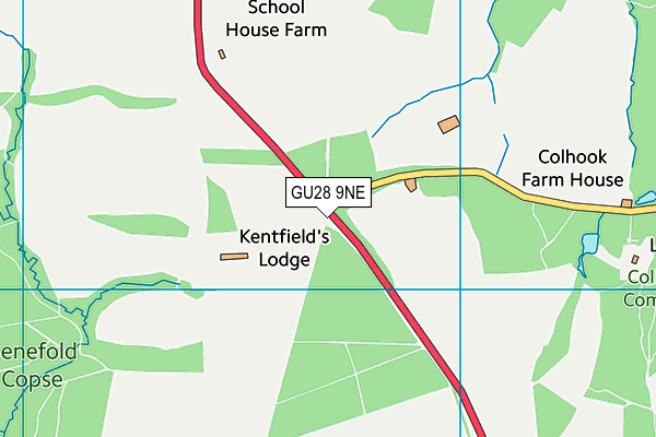 GU28 9NE map - OS VectorMap District (Ordnance Survey) GU28 9NE map - OS VectorMap District (Ordnance Survey)