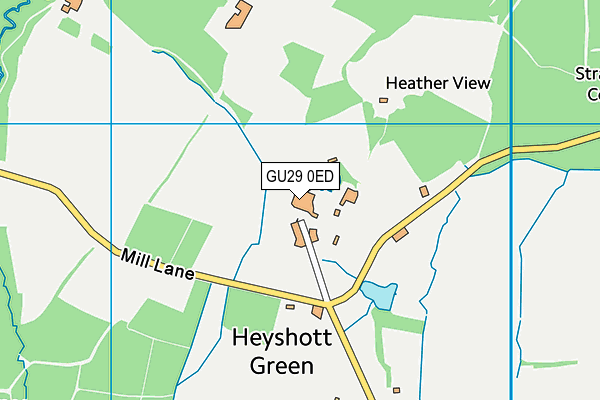 GU29 0ED map - OS VectorMap District (Ordnance Survey) GU29 0ED map - OS VectorMap District (Ordnance Survey)