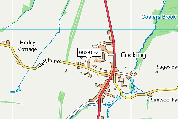GU29 0EZ map - OS VectorMap District (Ordnance Survey) GU29 0EZ map - OS VectorMap District (Ordnance Survey)