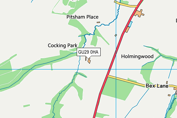 GU29 0HA map - OS VectorMap District (Ordnance Survey) GU29 0HA map - OS VectorMap District (Ordnance Survey)