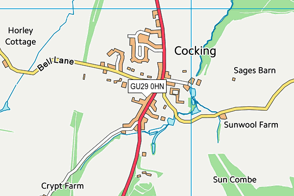 GU29 0HN map - OS VectorMap District (Ordnance Survey) GU29 0HN map - OS VectorMap District (Ordnance Survey)