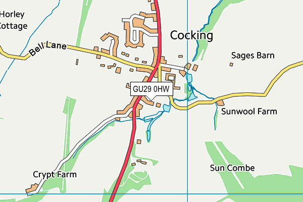 GU29 0HW map - OS VectorMap District (Ordnance Survey) GU29 0HW map - OS VectorMap District (Ordnance Survey)