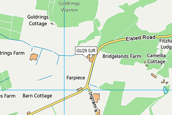 GU29 0JR map - OS VectorMap District (Ordnance Survey) GU29 0JR map - OS VectorMap District (Ordnance Survey)