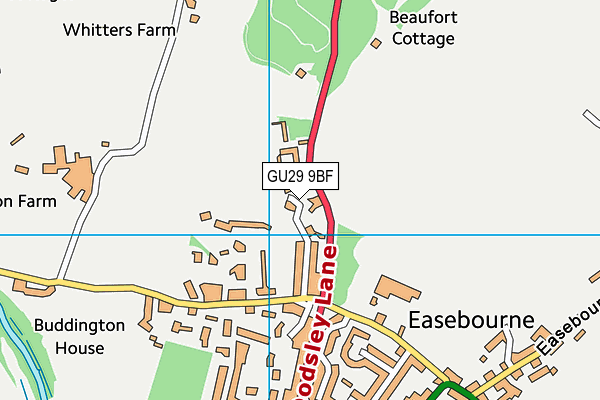 GU29 9BF map - OS VectorMap District (Ordnance Survey) GU29 9BF map - OS VectorMap District (Ordnance Survey)