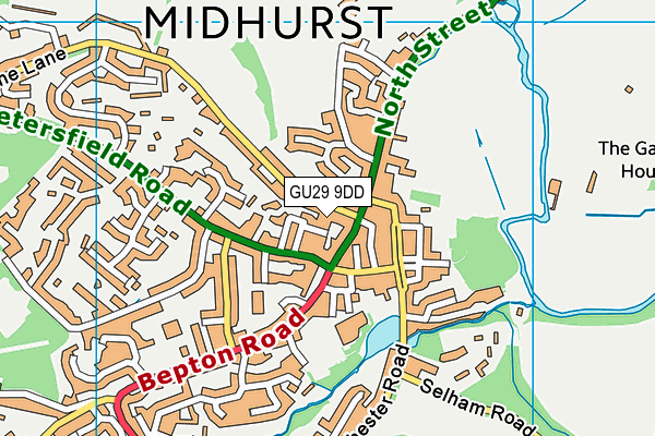 GU29 9DD map - OS VectorMap District (Ordnance Survey) GU29 9DD map - OS VectorMap District (Ordnance Survey)