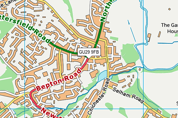 GU29 9FB map - OS VectorMap District (Ordnance Survey) GU29 9FB map - OS VectorMap District (Ordnance Survey)