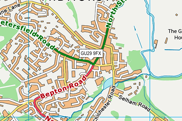 GU29 9FX map - OS VectorMap District (Ordnance Survey) GU29 9FX map - OS VectorMap District (Ordnance Survey)