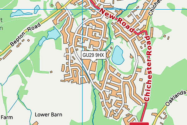 GU29 9HX map - OS VectorMap District (Ordnance Survey) GU29 9HX map - OS VectorMap District (Ordnance Survey)