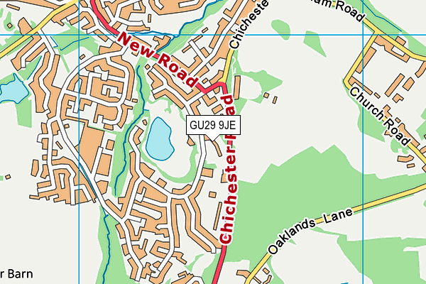 GU29 9JE map - OS VectorMap District (Ordnance Survey) GU29 9JE map - OS VectorMap District (Ordnance Survey)