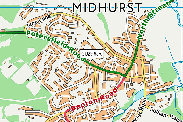 GU29 9JR map - OS VectorMap District (Ordnance Survey) GU29 9JR map - OS VectorMap District (Ordnance Survey)