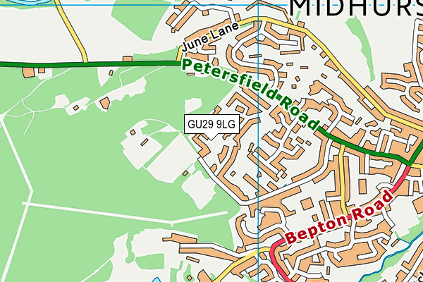 GU29 9LG map - OS VectorMap District (Ordnance Survey) GU29 9LG map - OS VectorMap District (Ordnance Survey)