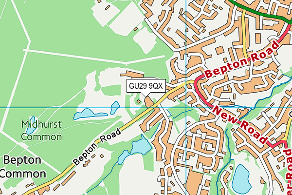GU29 9QX map - OS VectorMap District (Ordnance Survey) GU29 9QX map - OS VectorMap District (Ordnance Survey)