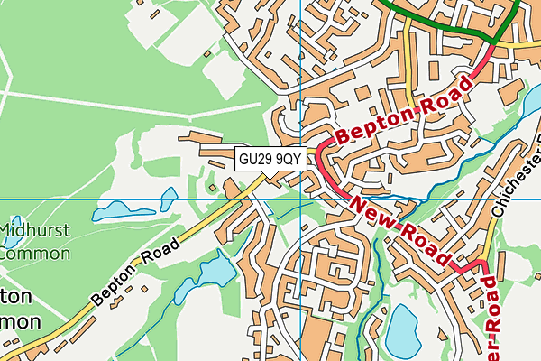 GU29 9QY map - OS VectorMap District (Ordnance Survey)