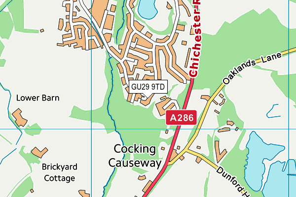 GU29 9TD map - OS VectorMap District (Ordnance Survey) GU29 9TD map - OS VectorMap District (Ordnance Survey)