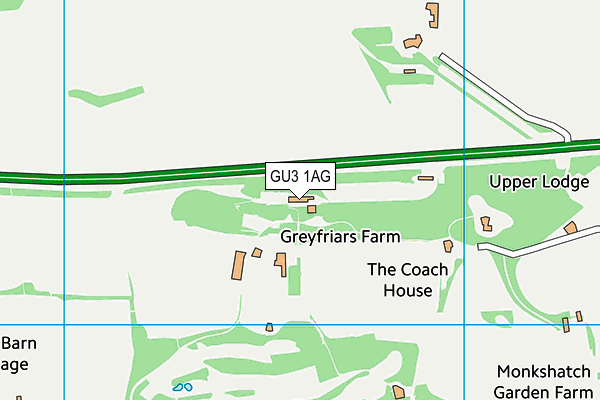 GU3 1AG map - OS VectorMap District (Ordnance Survey) GU3 1AG map - OS VectorMap District (Ordnance Survey)