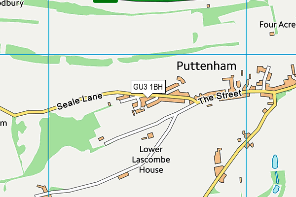 GU3 1BH map - OS VectorMap District (Ordnance Survey) GU3 1BH map - OS VectorMap District (Ordnance Survey)
