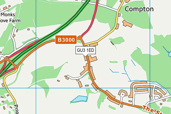 GU3 1ED map - OS VectorMap District (Ordnance Survey) GU3 1ED map - OS VectorMap District (Ordnance Survey)