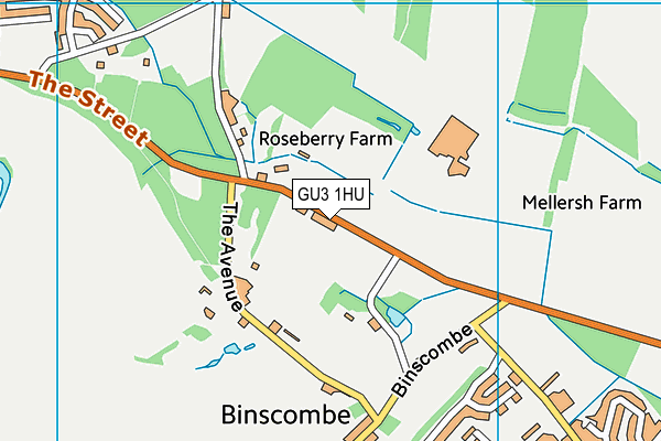 GU3 1HU map - OS VectorMap District (Ordnance Survey) GU3 1HU map - OS VectorMap District (Ordnance Survey)