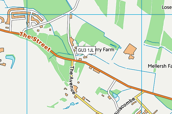 GU3 1JL map - OS VectorMap District (Ordnance Survey) GU3 1JL map - OS VectorMap District (Ordnance Survey)