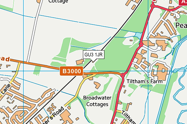 GU3 1JR map - OS VectorMap District (Ordnance Survey) GU3 1JR map - OS VectorMap District (Ordnance Survey)