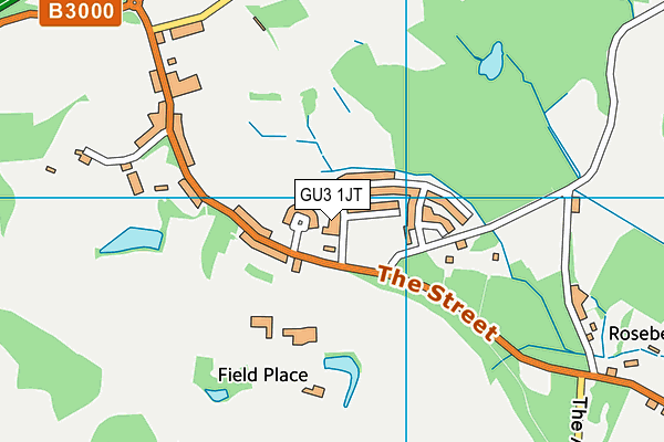 GU3 1JT map - OS VectorMap District (Ordnance Survey) GU3 1JT map - OS VectorMap District (Ordnance Survey)