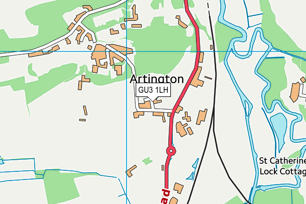 GU3 1LH map - OS VectorMap District (Ordnance Survey)
