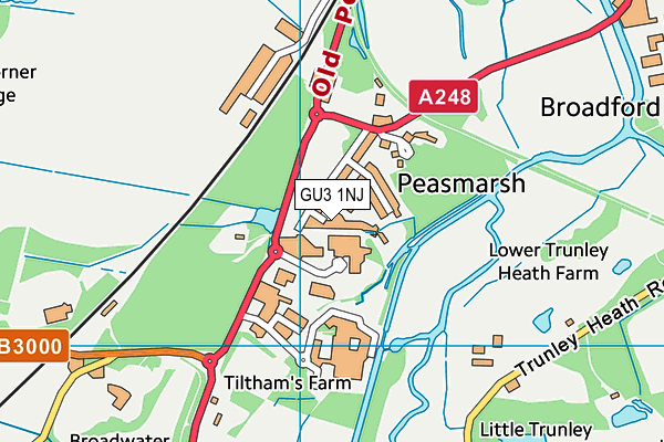 GU3 1NJ map - OS VectorMap District (Ordnance Survey) GU3 1NJ map - OS VectorMap District (Ordnance Survey)