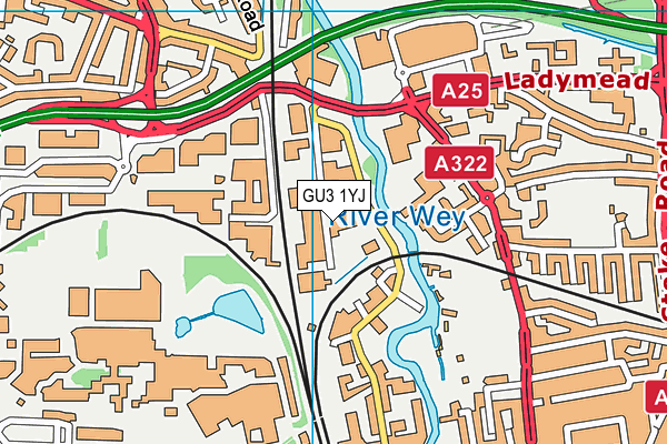 GU3 1YJ map - OS VectorMap District (Ordnance Survey) GU3 1YJ map - OS VectorMap District (Ordnance Survey)