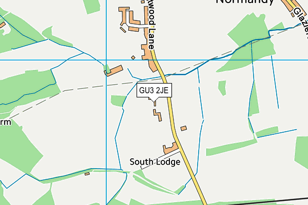 GU3 2JE map - OS VectorMap District (Ordnance Survey) GU3 2JE map - OS VectorMap District (Ordnance Survey)
