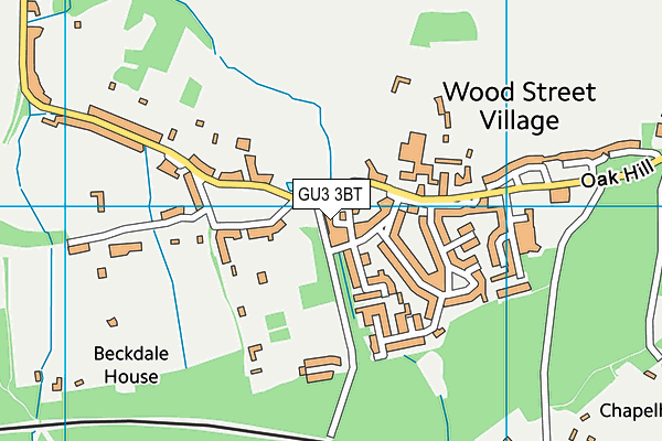 GU3 3BT map - OS VectorMap District (Ordnance Survey) GU3 3BT map - OS VectorMap District (Ordnance Survey)