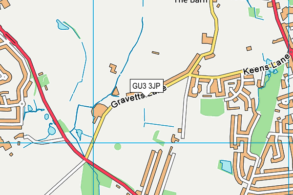 GU3 3JP map - OS VectorMap District (Ordnance Survey) GU3 3JP map - OS VectorMap District (Ordnance Survey)