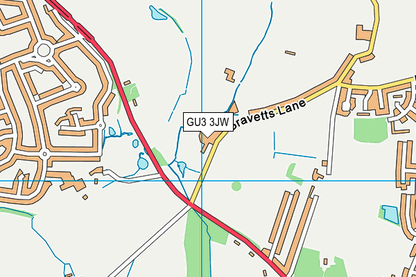 GU3 3JW map - OS VectorMap District (Ordnance Survey) GU3 3JW map - OS VectorMap District (Ordnance Survey)