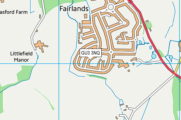 GU3 3NQ map - OS VectorMap District (Ordnance Survey) GU3 3NQ map - OS VectorMap District (Ordnance Survey)