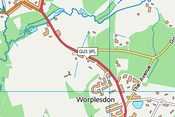 GU3 3PL map - OS VectorMap District (Ordnance Survey) GU3 3PL map - OS VectorMap District (Ordnance Survey)